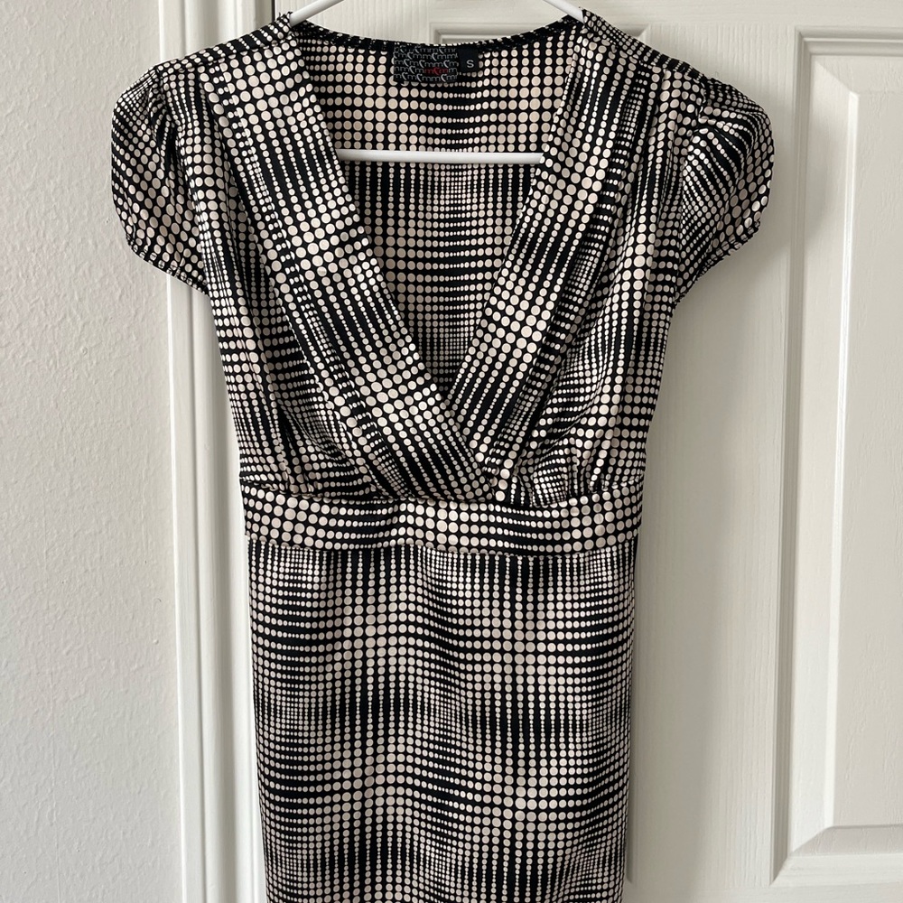 Chic Black and White Polka Dot Blouse